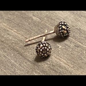 Silver ball earrings